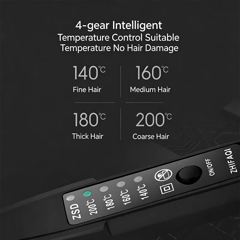 Portable Travel Two‑in‑1 Hair Dryer Brush Mini Straightener Curler Professional Ceramic Hair Styling Comb Multifunctional Hair Beard Straightening Tool for Men Women - view 5