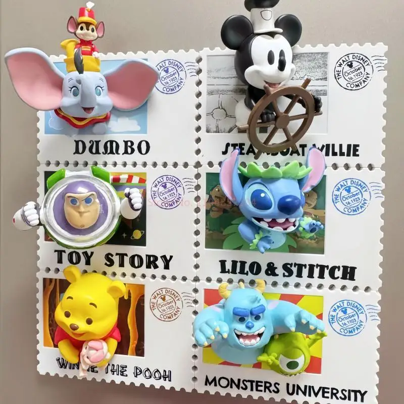 حقيقية ديزني 100 الذكرى خمر Stamps صندوق أعمى مغناطيس الثلاجة جمع زخرفة تذكارية هدايا عيد الميلاد #1