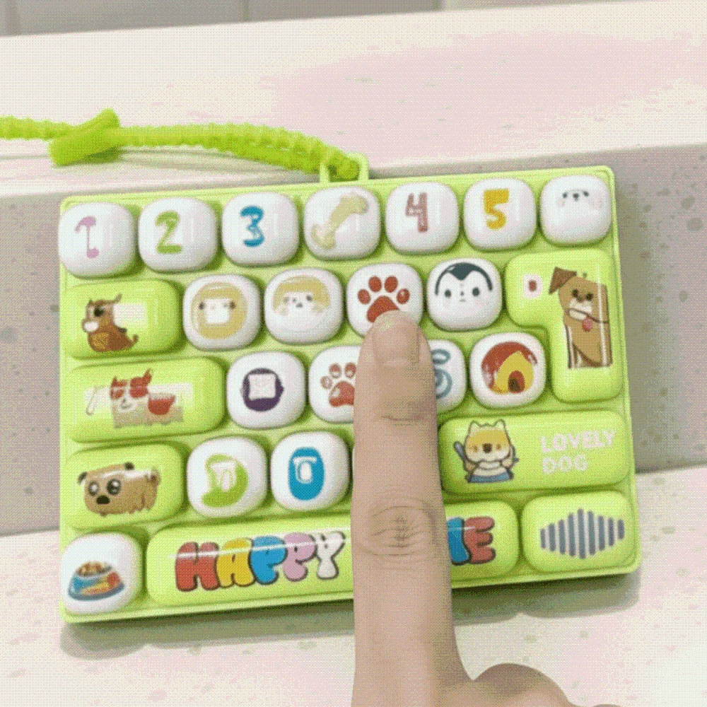 26 Keys Layout Keyboard Fidget Cute Cartoon Lightweight Backpack Key Chain Pendant Colorful Durable Mechanical Keycap Clicker