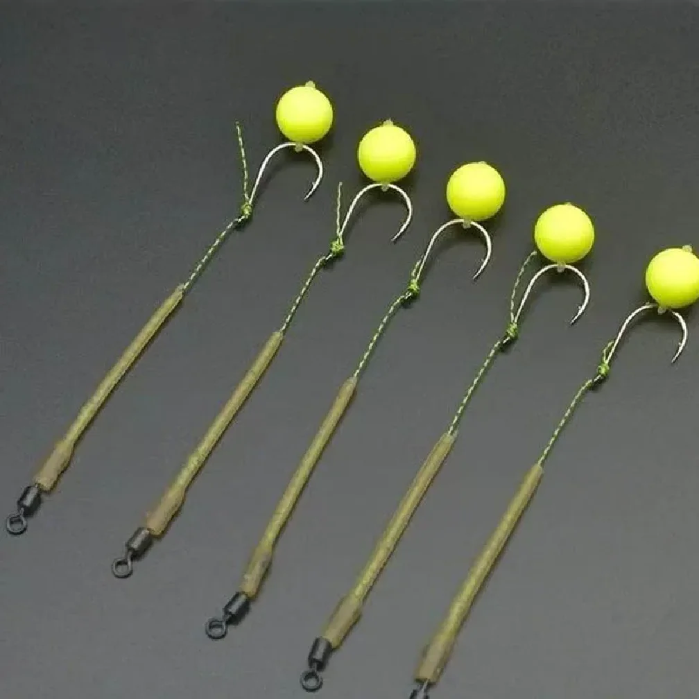 

5pcs 2025 Equipment Fishing Hair Rigs hook Ready Made 3#-10# Carp Fishing Hook Pesca Carp Rigs fishing lure Fishing Tackle