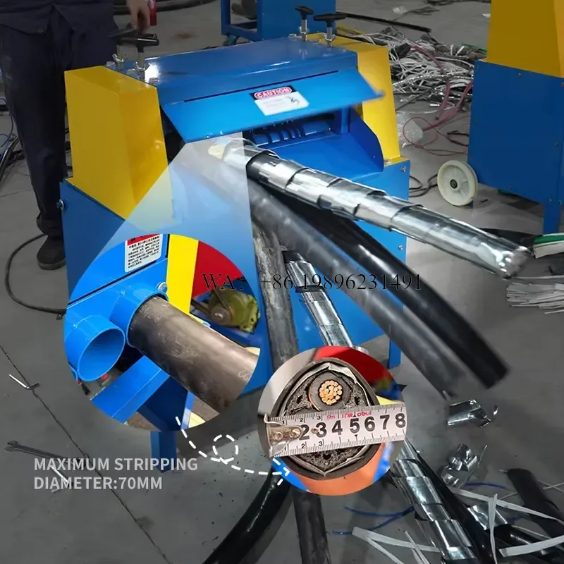 Wmwmnu for Easy Operate Automatic Cable Stripper F70 with Processing Cable Diameter Range 1-72mm