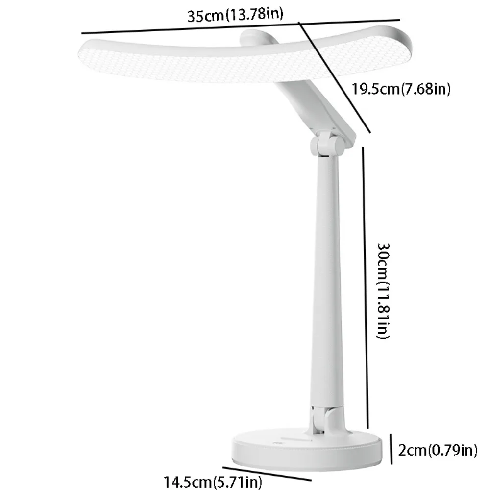 

3 Levels Dimmable LED Desk Lamp Foldable Design Touch Switch Table Lamp White Color Eye Protection Night Light Night Use