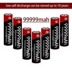 2024 New AA Battery 99999 MAh 1.5V Rechargeable Battery AA for Flashlights, Toys, Mice, Microphones, Etc.+Free Shipping