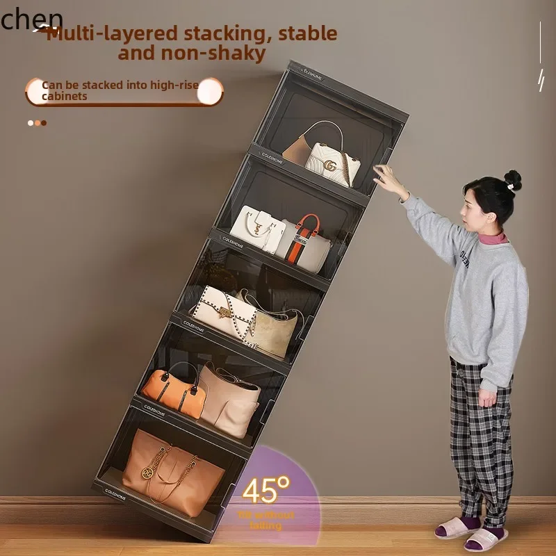 DSAstorage artifact household floor rack acrylic dust-proof finishing and storage transparent display cabinet