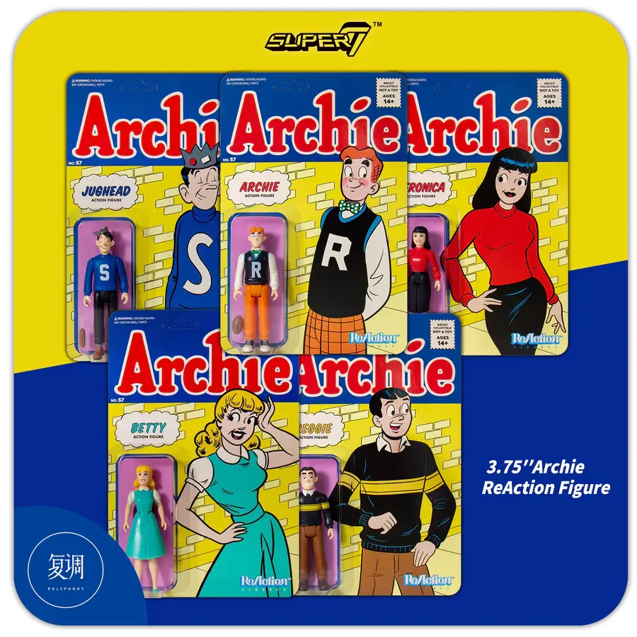 In Stock Super7 Archie ReAction Figure Riverdale Archie Comics Toy Collection Gift Doll Halloween Birthday