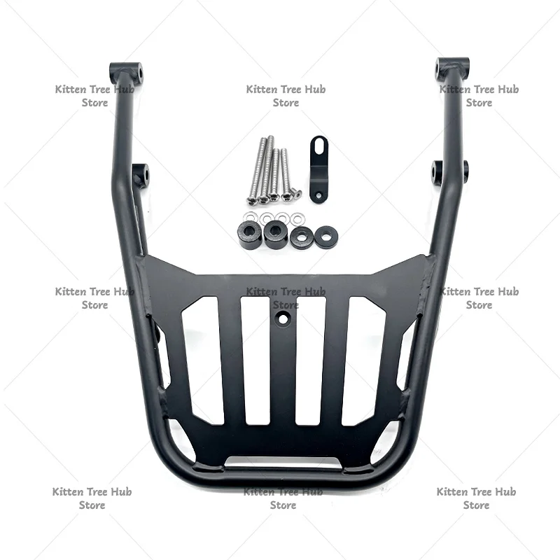 Motorcycle Black Rear Luggage Rack Carrier Case Top Box Support Holder Bracket Fit for 500 2023-2025