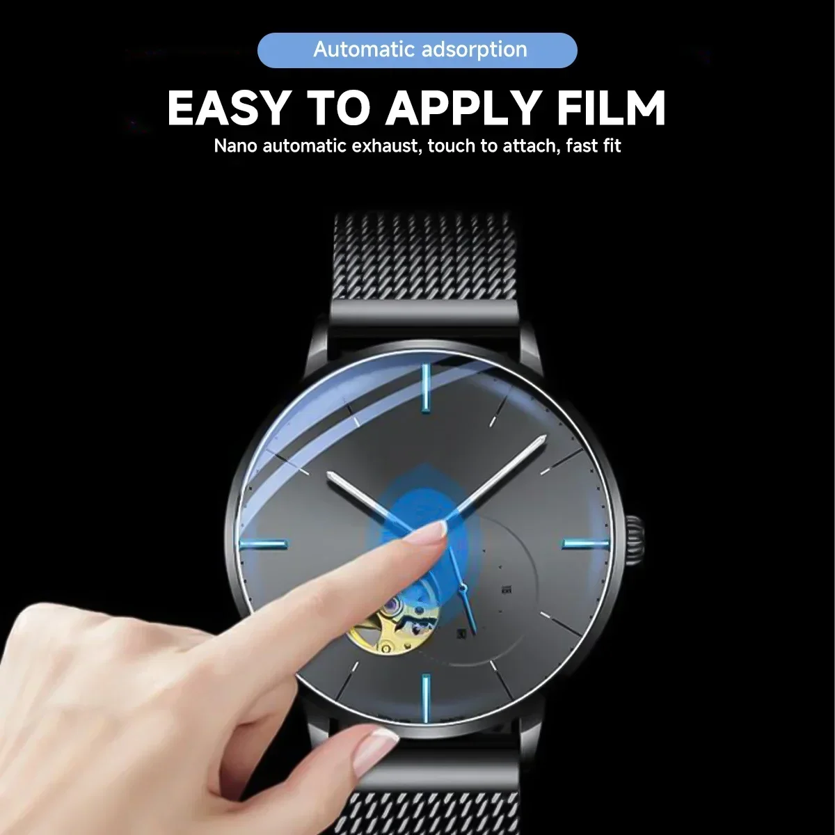 26-46mm Diameter Universal Tempered Glass Smartwatch Screen Protector Scratch-Resistant Protective Film traditional watch Access image 4