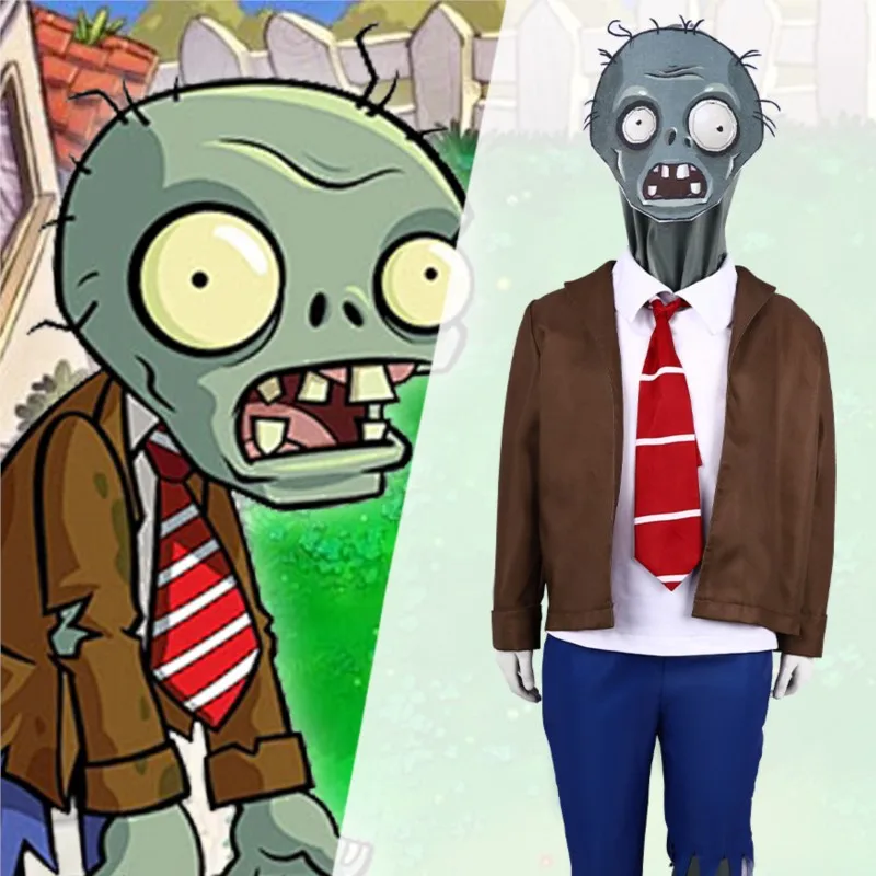 Disfraz de Cosplay de Plantas vs. Zombies para Niños, Disfraz de Juego de Halloween, Atuendo para Representaciones Teatrales