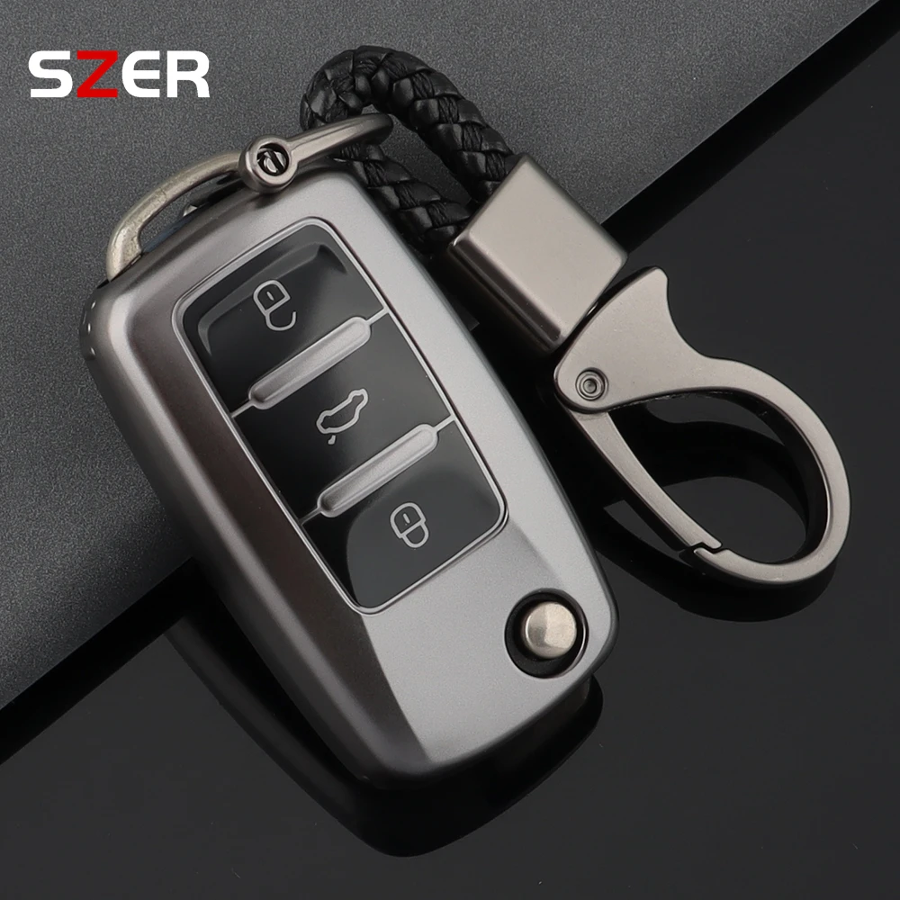 2 3 BTN TPU Car Flip Key Case Cover Shell For VW Volkswagen Amarok Polo Golf 4 5 6 MK4 Bora Jetta Altea Alhambra Passat B5 B6 B7 view 4