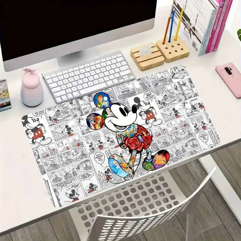 

New Children's Animation Mickey Pu Leather Mouse Laptop Keyboard Non-Slip Stain Resistant Writing Desk Table Mat Wrist Mouse Pad