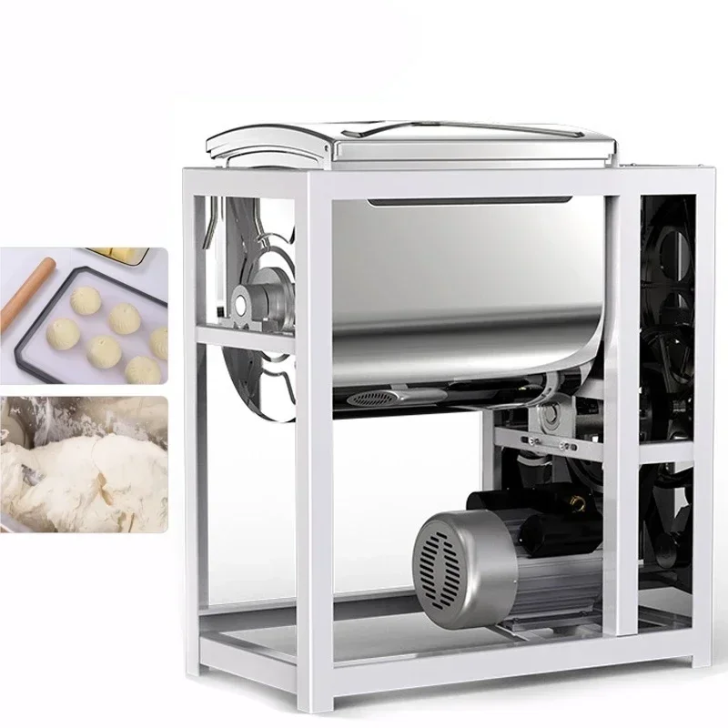 5-25KG Commercial Noodle Kneading Machine Fully Automatic Large Capacity Flour Mixing Blenders 2200W Dough Mixer Kneading Noodle