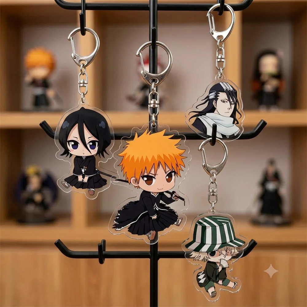 6CM Anime Bleach Acrylic Keychain Stand Model Ornament Accessories Goods Christmas Gifts