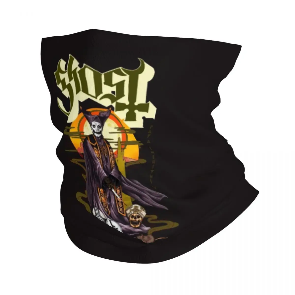 

Rock Band Heavy Metal Bandana Neck Gaiter Printed Ghost Magic Scarf Warm Cycling Scarf Hiking Unisex Adult Windproof