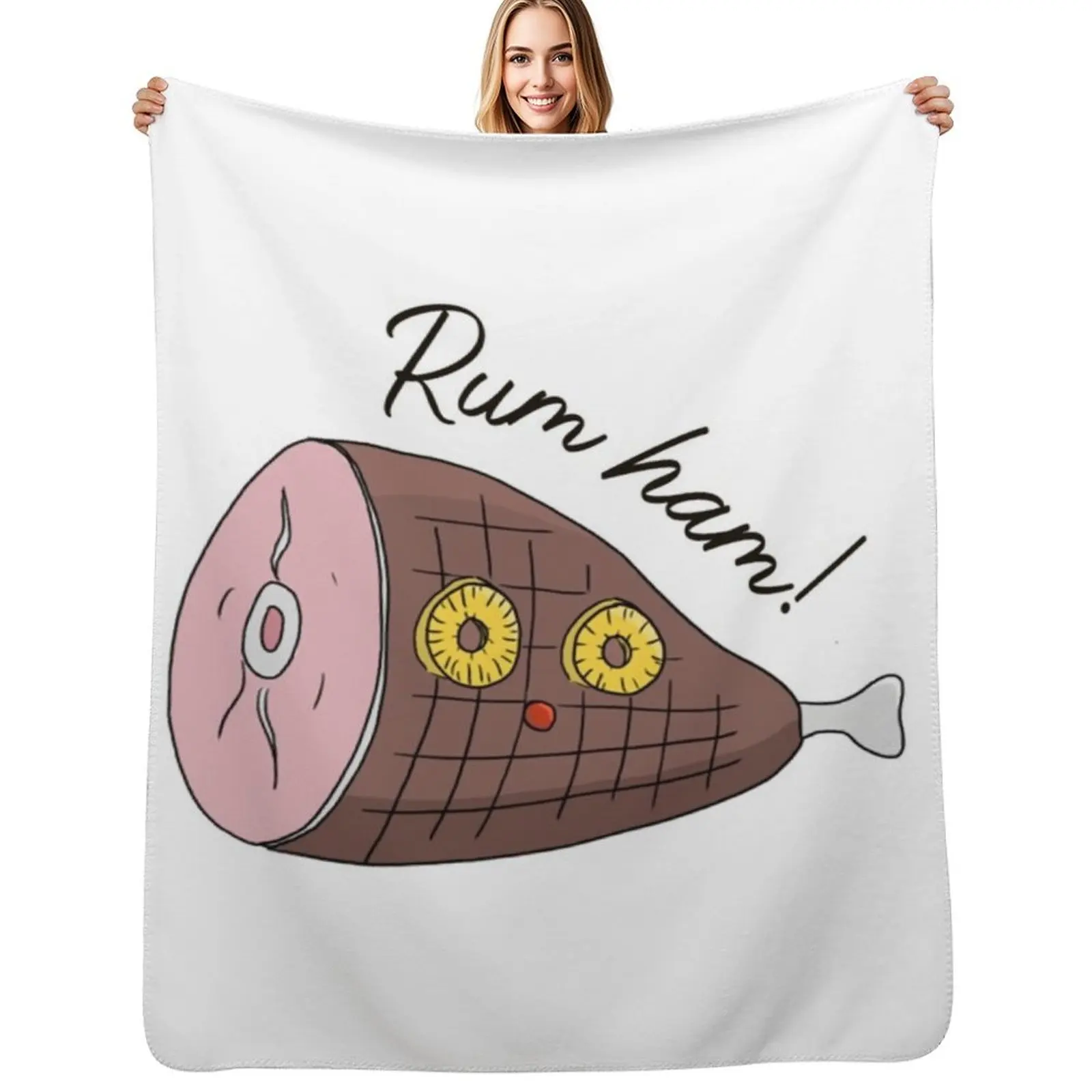 Rum ham - it_s always sunny Throw Blanket Flannels Decorative Throw Decorative Sofas Sofa Quilt Camping Sofa Blankets