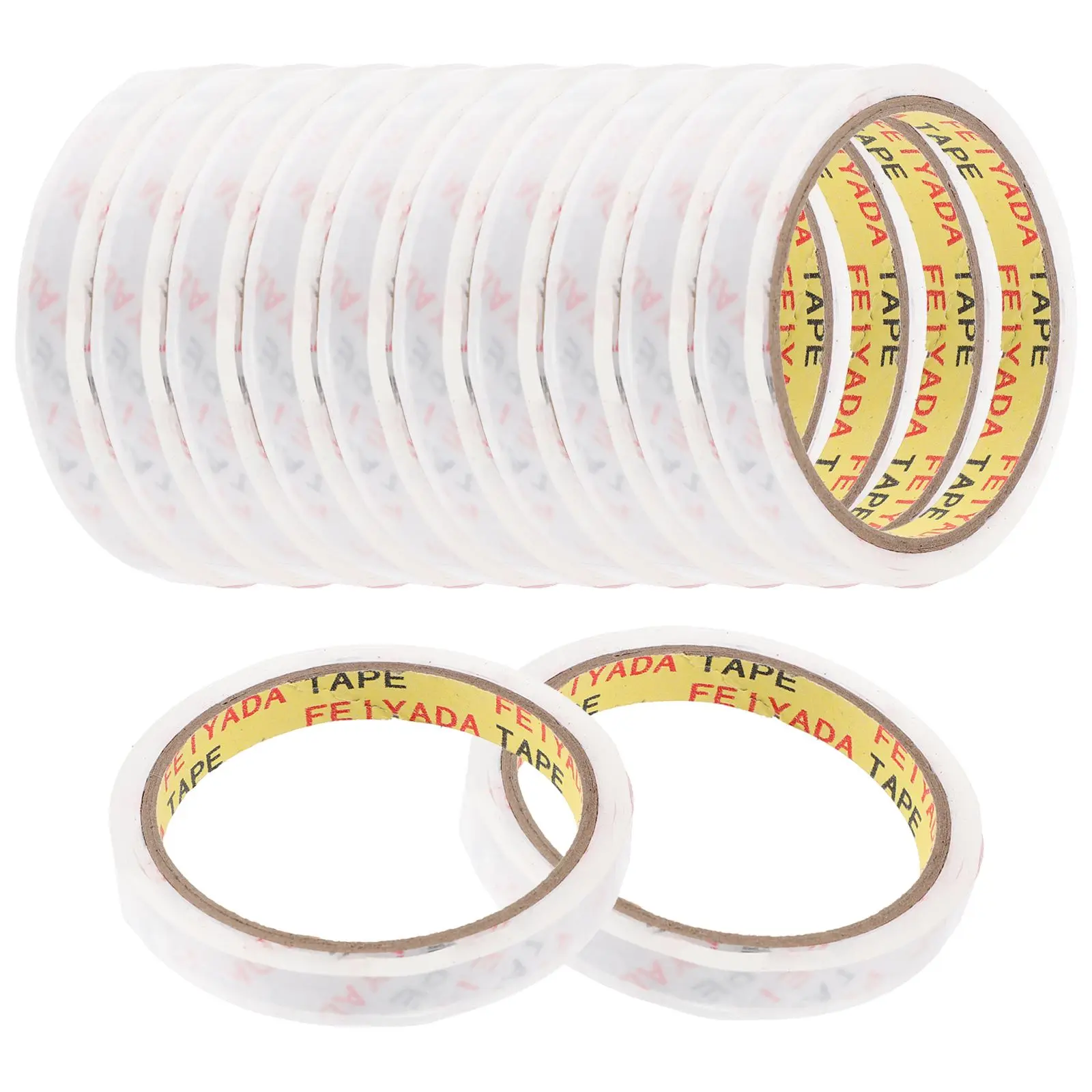 

12 Pcs 1 2cm Sealing Tape Packaging Bag Packing Tying for Colored Bags Bopp Material Strong Adhesion Supermarket Vegetable Bag