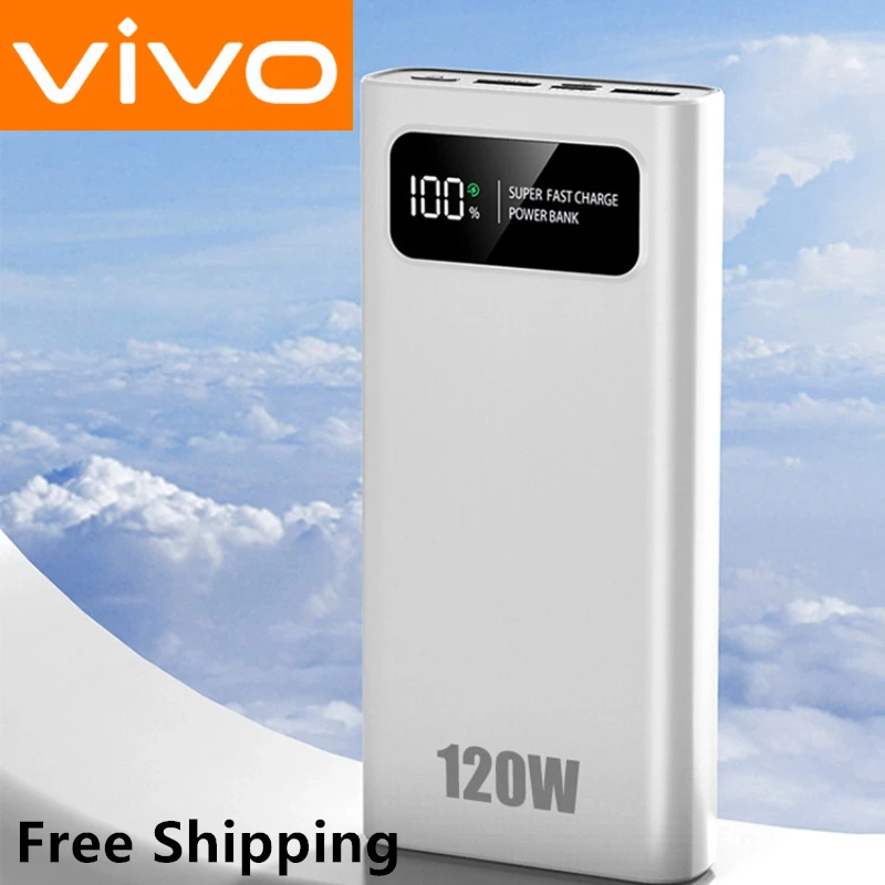 VIVO 200000mAh 120W Powerbank قدرة عالية سوبر شحن سريع بطارية خارجية محمولة LED شاشة ديجيتال آيفون سامسونج #4