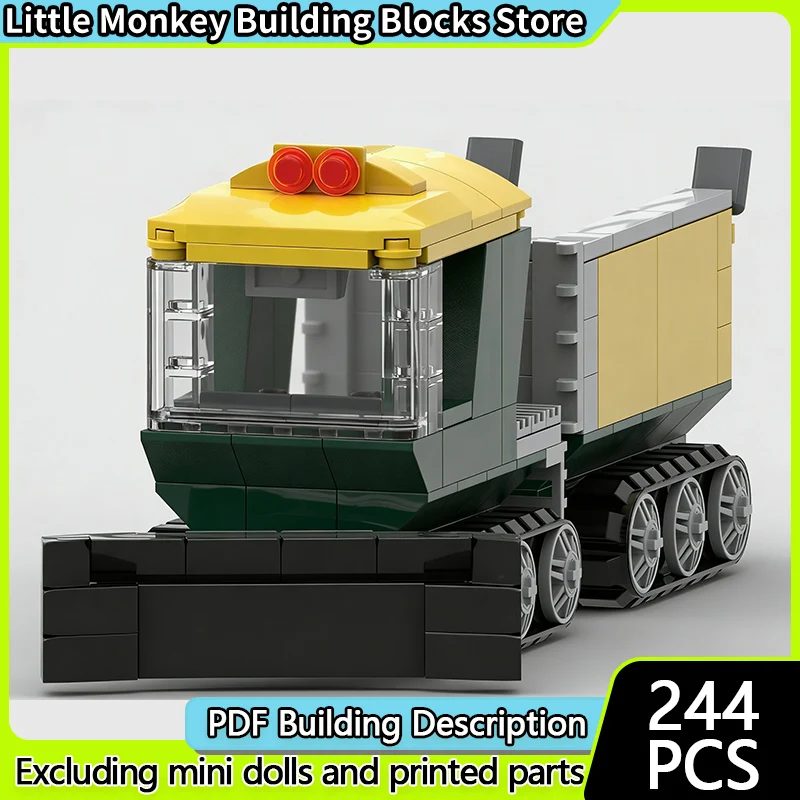 City Car Model MOC Building Bricks Heavy-Duty Snow Removal Vehicle Modular Technology Children Holiday Gifts Assemble Toys Suit