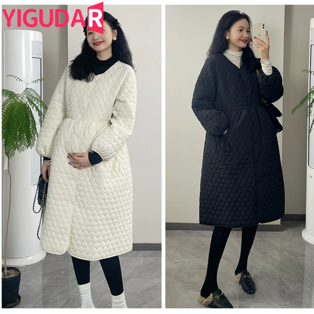 2023 Autumn Winter Fashion Padded Maternity Coats Elegant Loose Outwear Clothes for Pregnant Women Pregnancy photoshoot Coats