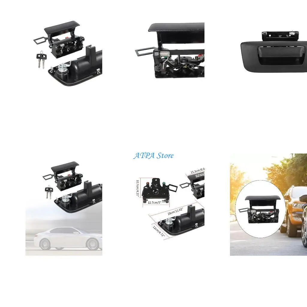 

U13C Upgraded Rear Door Handle & Plate Lock Set 22755305 Easy Installation for Car