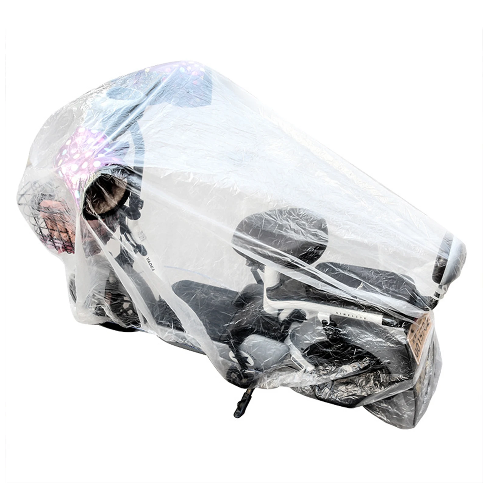 M L XL Disposable Motorcycle Cover Transparent Protector Covers All Season Outdoor Waterproof Bike Scooter Rain Dustproof Covers