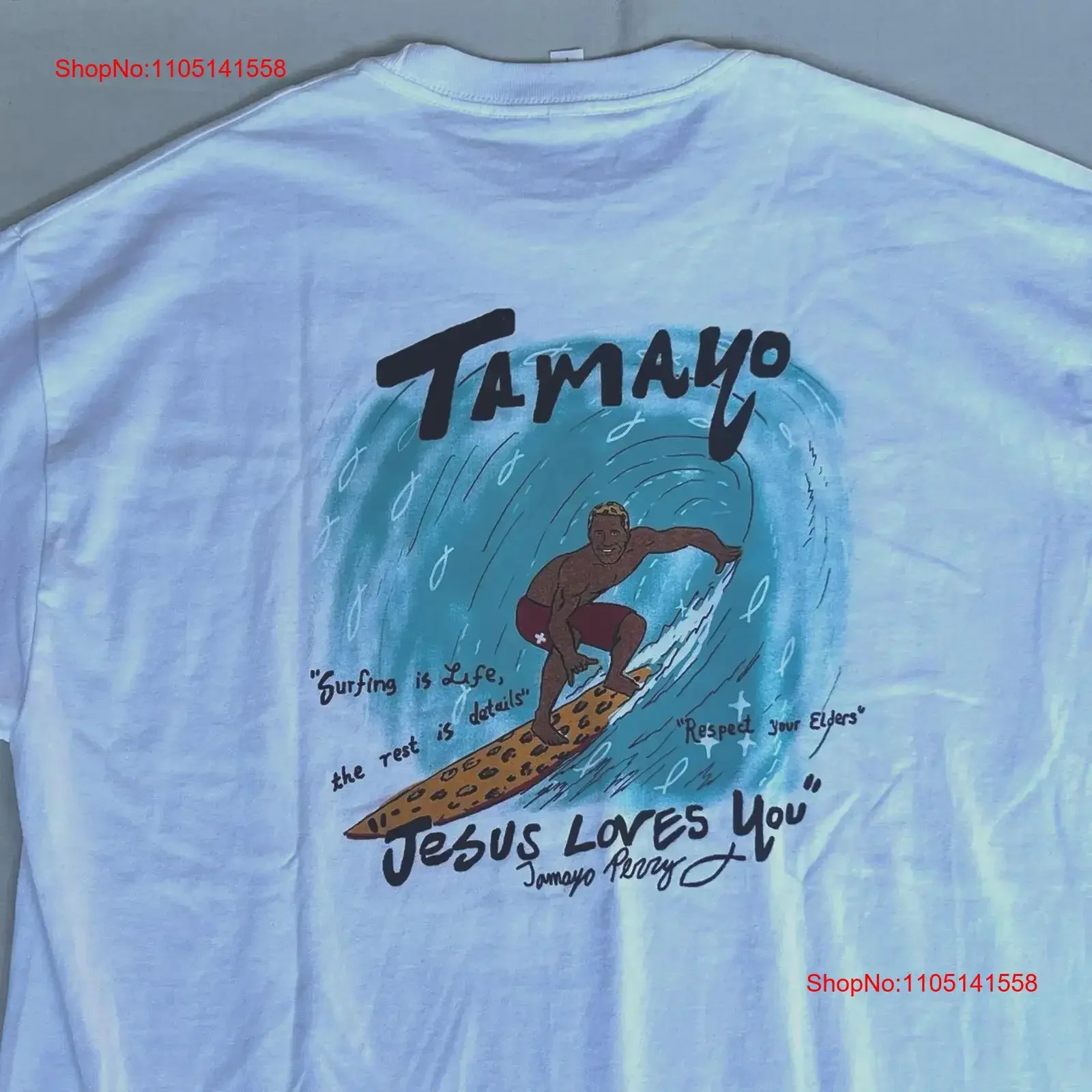 Hawaii Surf camiseta L blanco Tamayo Perry Memorial North Shore Oahu Pipeline 2910 vintage lavado estirado elegante
