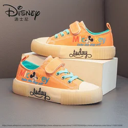 Disney Mickey Minnie Canvas Casual Shoes For Boy Girl Children's Low-top Comfortable Soft Sole Yellow Men Women Couple's Shoes