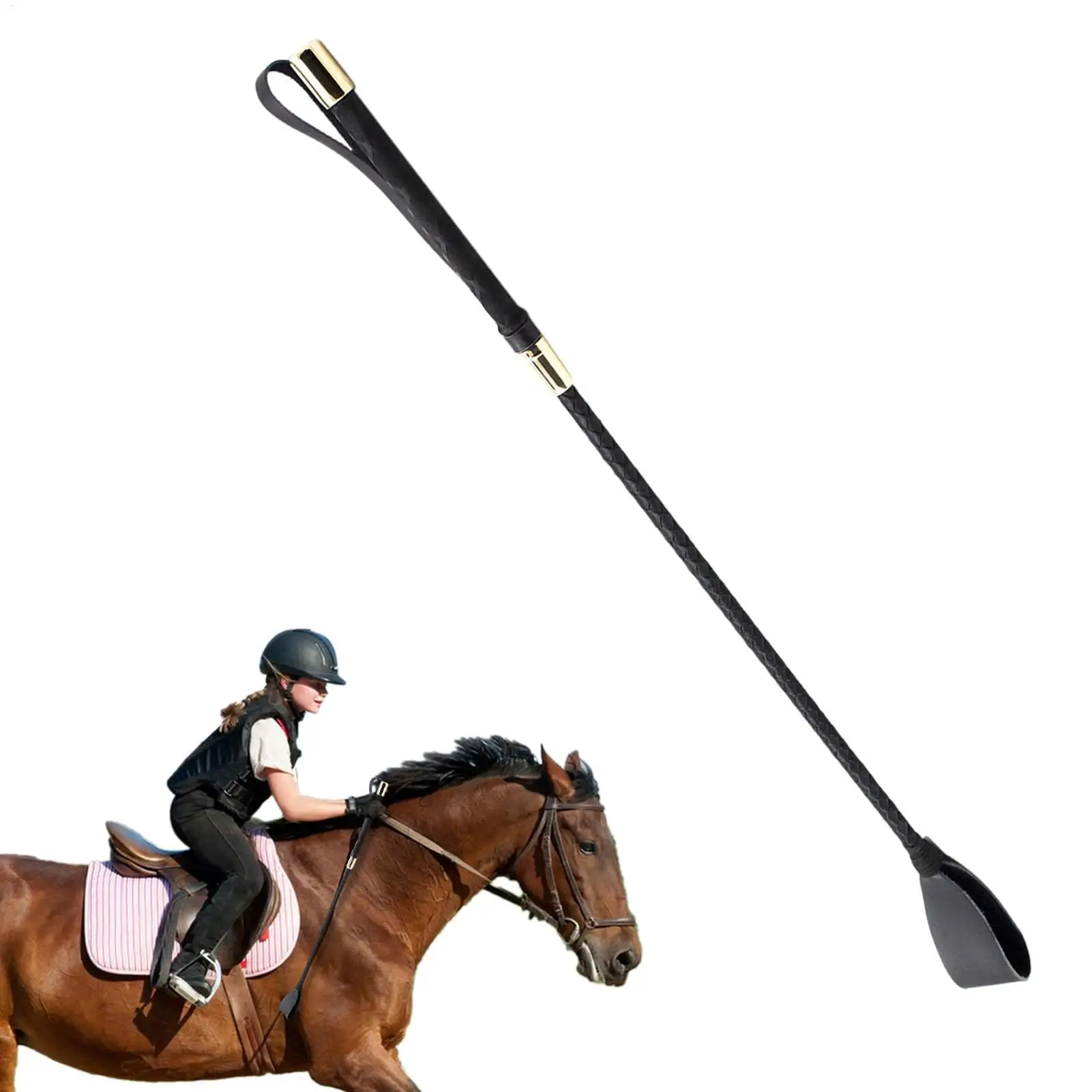 Riding Crop 30/45/54/60CM Durable Slapper Horse Rope Racing Tool With Anti-Slip Grip Training Whip For Outdoor Beginner