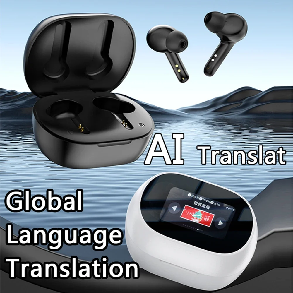 Compact Wireless For BT 5 4 Earbuds Ideal for Travelers Seeking Real Time Translation Features Without Compromising on Sound