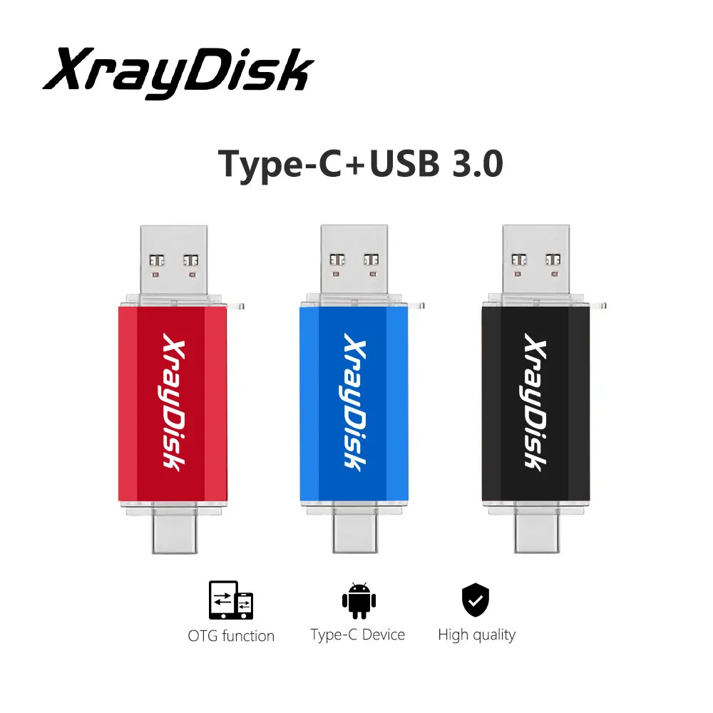 

Usb-флеш-накопитель Xraydisk 2 в 1 с поддержкой Otg, USB 128