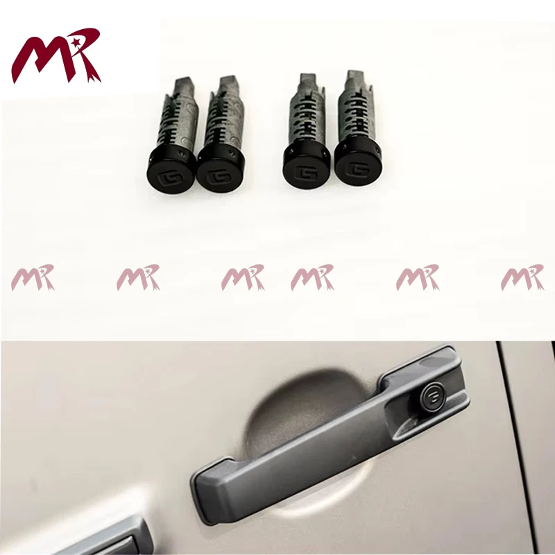 Black G-Class Door Lock Cylinder For Benz G-Class W464 W465 Full Black Door Lock Cylinder With G Logo Black G Emblem Body Kit