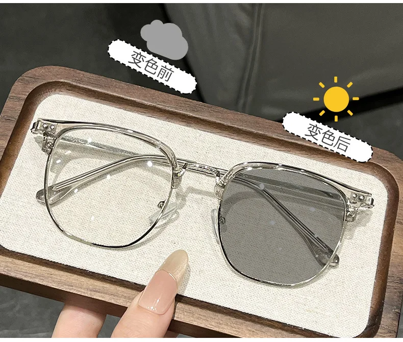 Presbyopie-Brille mit Linsen, die die Farbe unter Sonnenlicht blau/UV-beständige Business-Lesebrille ändern kann0 +0,5 +1,0 ~ +4,0 – Detail 8
