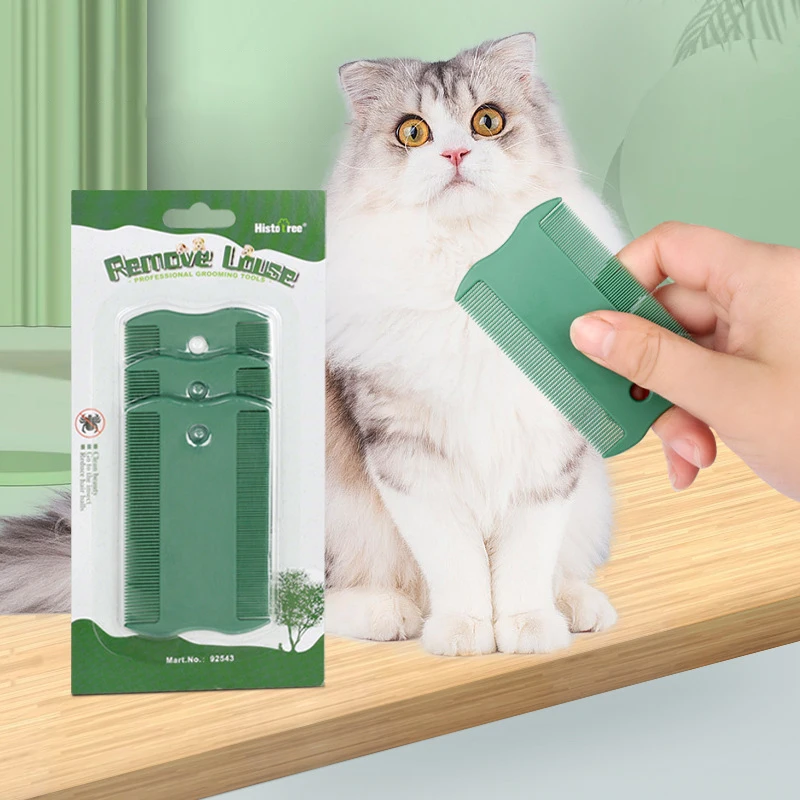 

3pcs Portable Double Sided Lice Comb for Dog Cat Safety Plastic Fine Tooth Flea Remove Hair Combs Pet Hair Cleaning Supplies