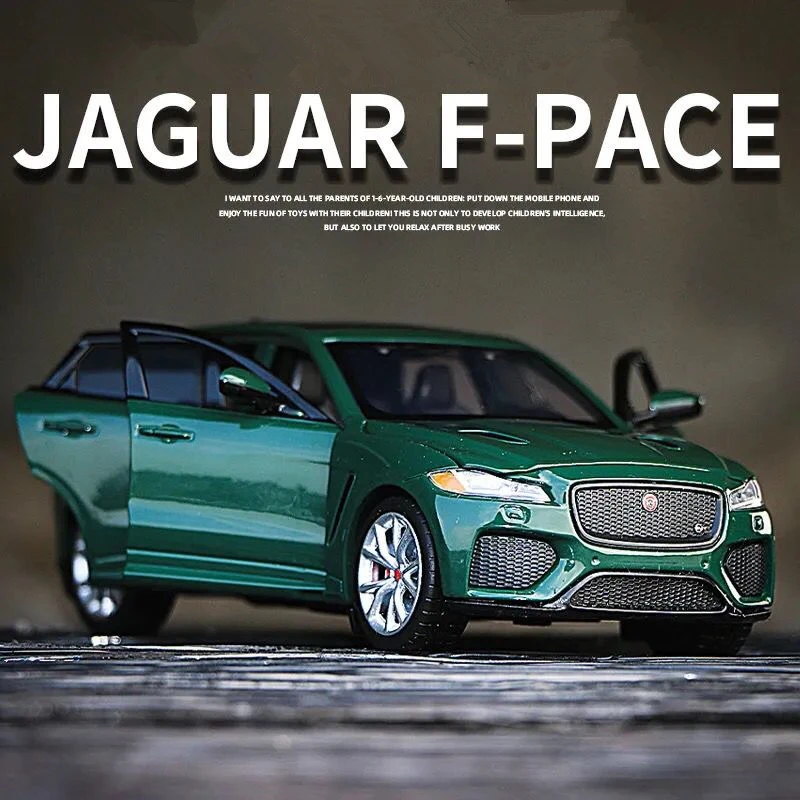 

1:32 Jaguars F-PACE SUV Alloy Car Model Diecast Metal Vehicle Car Model Simulation Sound and Light Collection Childrens Toy Gift