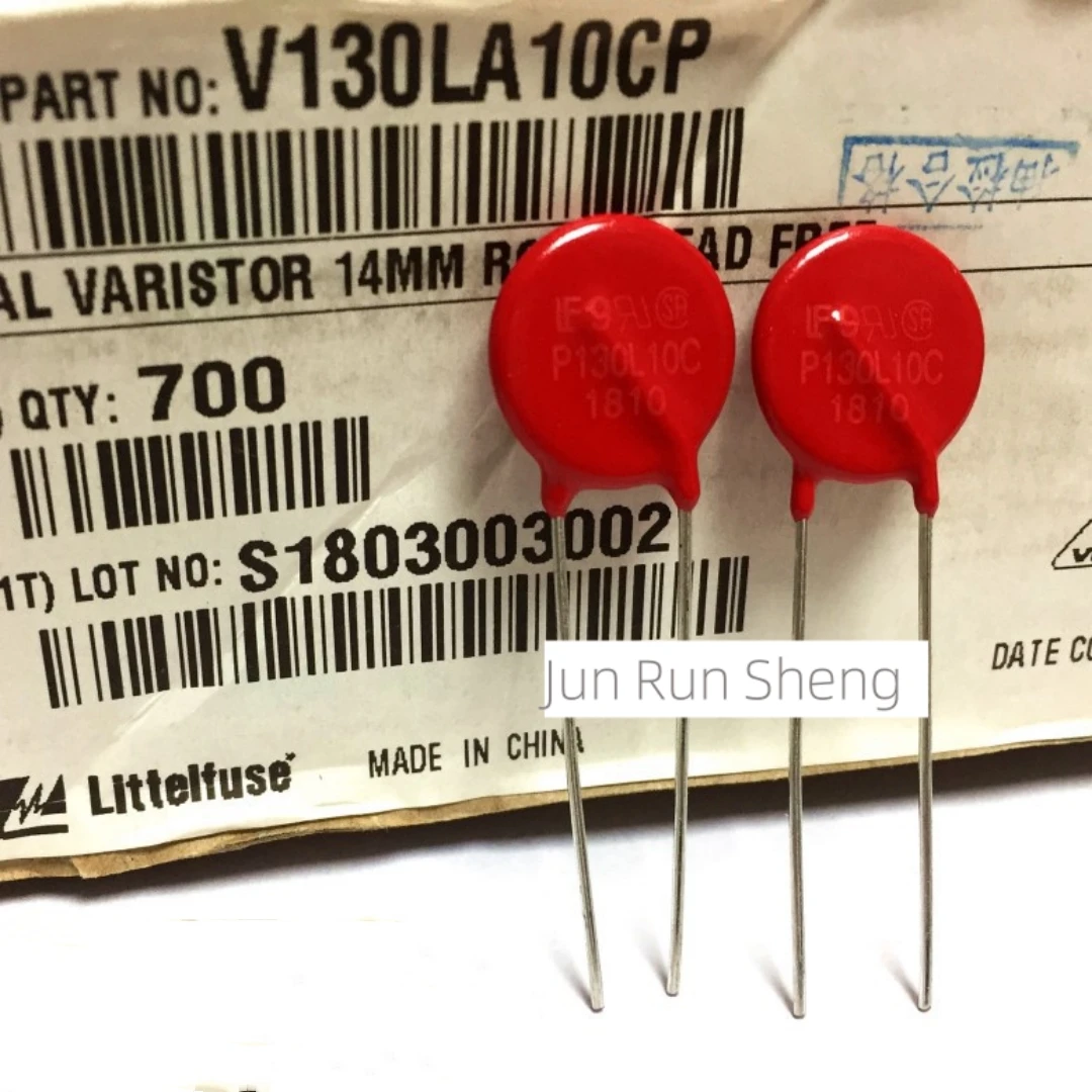 1/10/20PCS Litteifuse For V130LA10CP P130L10C Red Varistor 205V 6.5KA DISC 14MM Rheostat AC130 DC184.5 5000pF MOV TVS P130L10