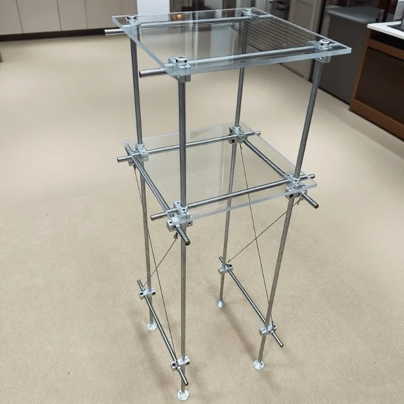 Acrylic optical shaft figure blind box display stand, living room floor shelf storage display stand, green plant flower stand