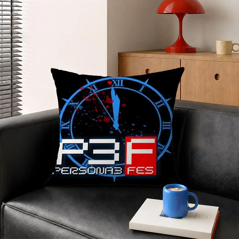 Game Persona 3 SEES Cushion Cover Decorative Pillowcase Soft Short Plush Cozy Durable Sofa Home Decor Items Gift