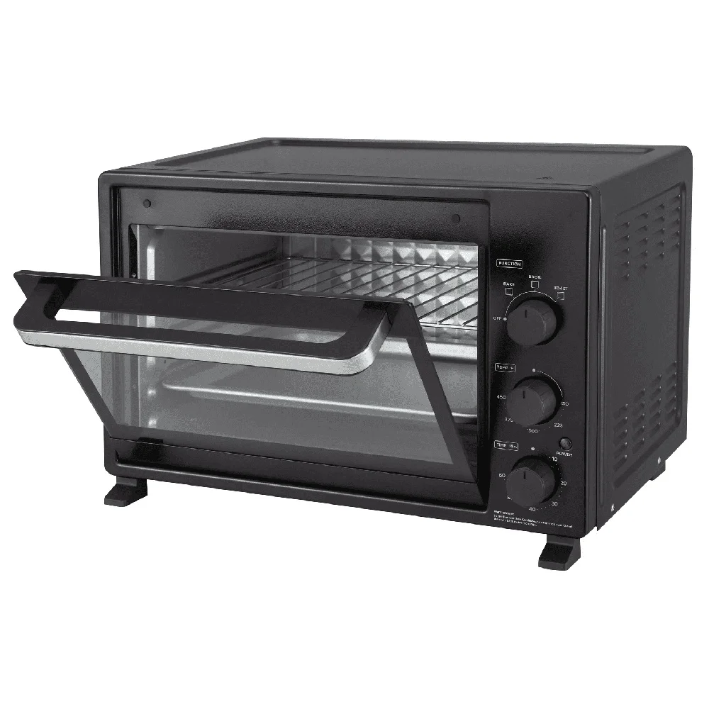 32L Toaster Oven 1500W 6 Slice Family Size Easy Clean Mechanical Control Baking Broiling Toasting with Accessories Crumb Tray