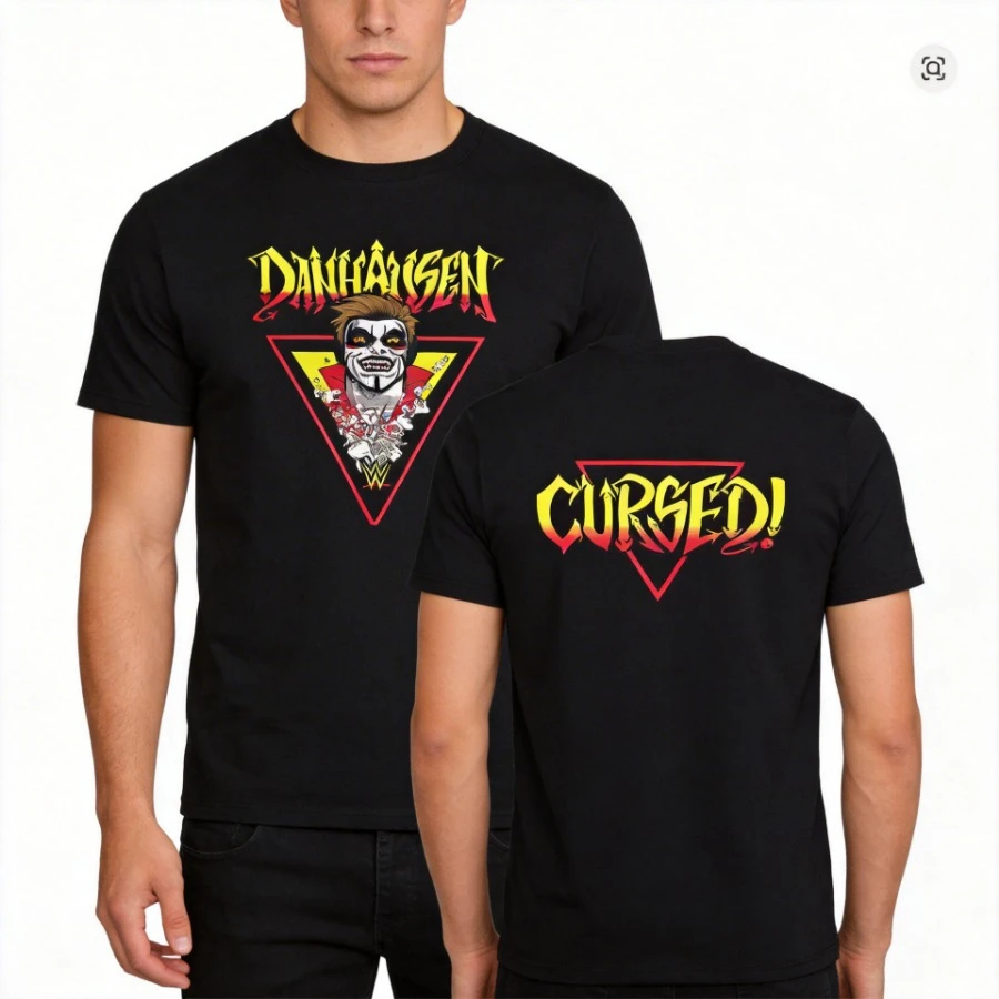 Danhausen Cursed Merch Graphic T-shirt High-Quality Short Sleeve Summer O-Neck Comfortable Streetwear Harajuku Y2k Men Clothing