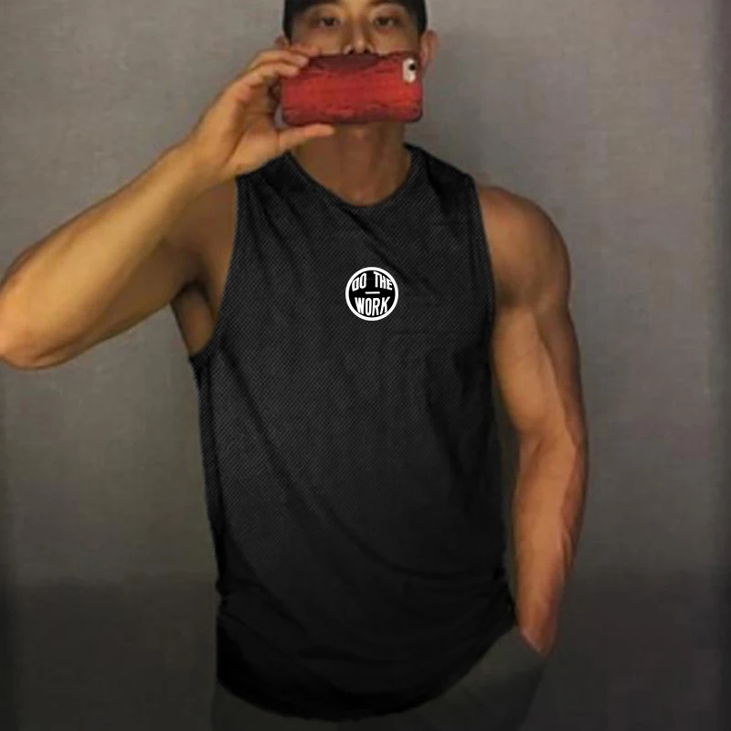 

Mens Casual Fashion Street Hip Hop Sleeveless O Neck Cool Tank Tops Gym Fitness Summer Breathable Mesh Quick Dry Muscle Shirt