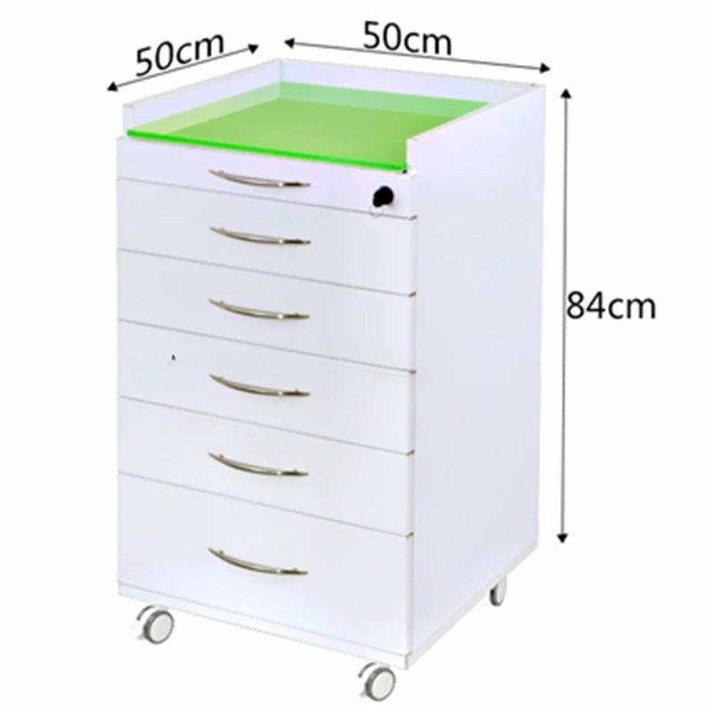 Automatically Rutern 5 Drawer Slider Mobile Medical Dental Furniture Cabinet Clinic Cabinet Hospital Cabinet With Wheel Storage