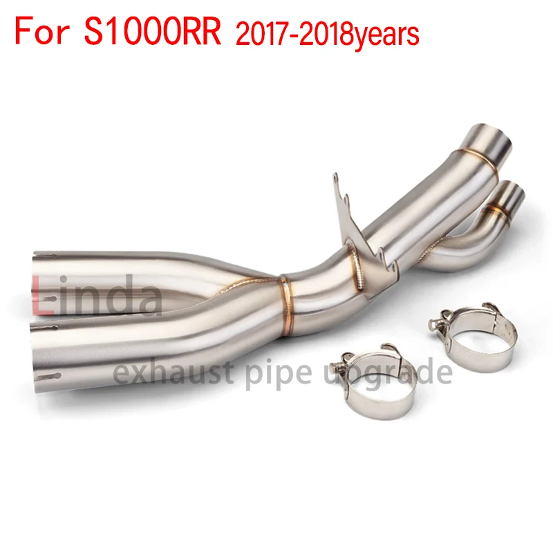 For BMW S1000RR 2017-2018 years Racing line exhaust original position s1000rr motorcycle stainless steel mid pipe link pipe