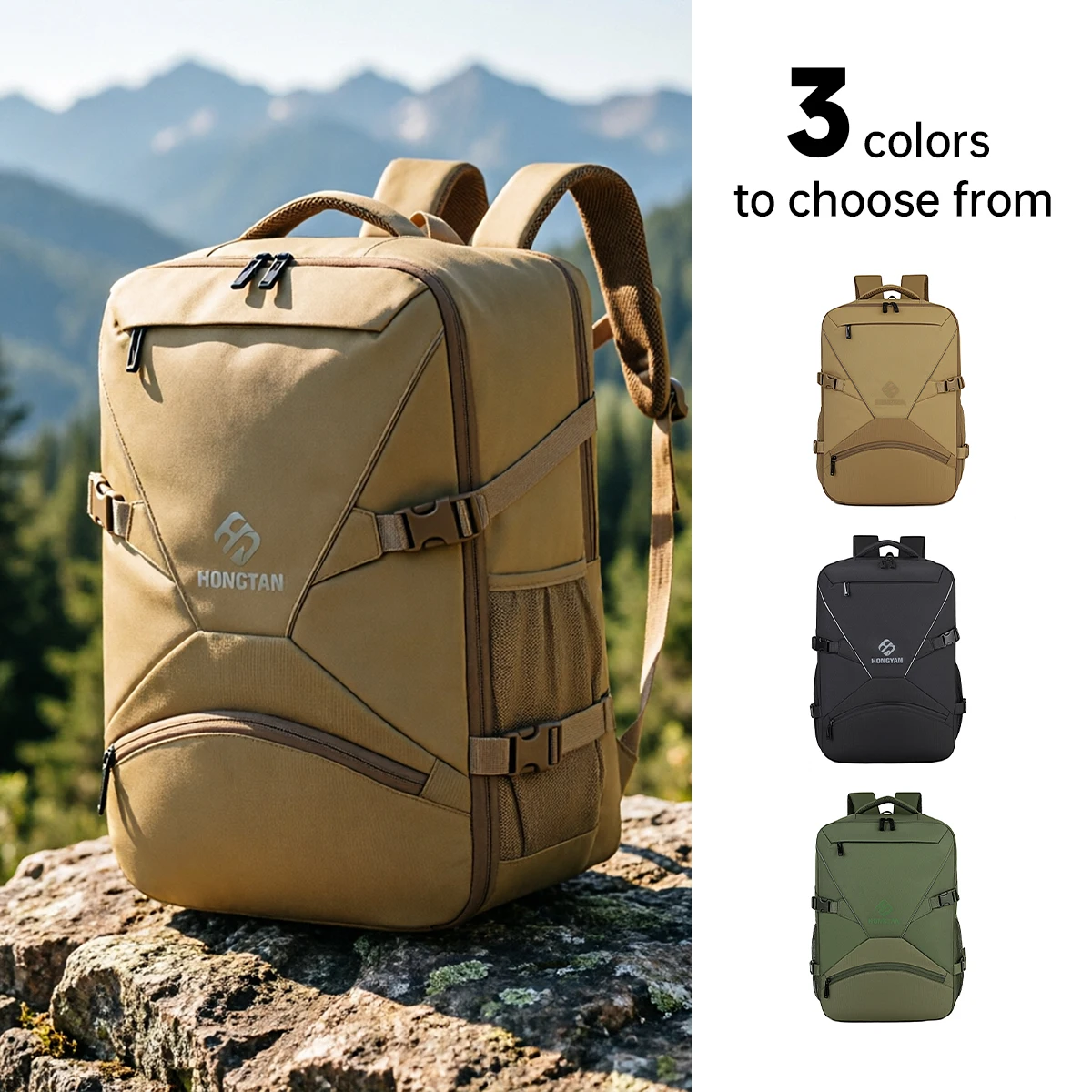 New cross-border men's backpack with large capacity, casual multi-functional backpack for business trips, laptop bag, suitable for middle and high school students