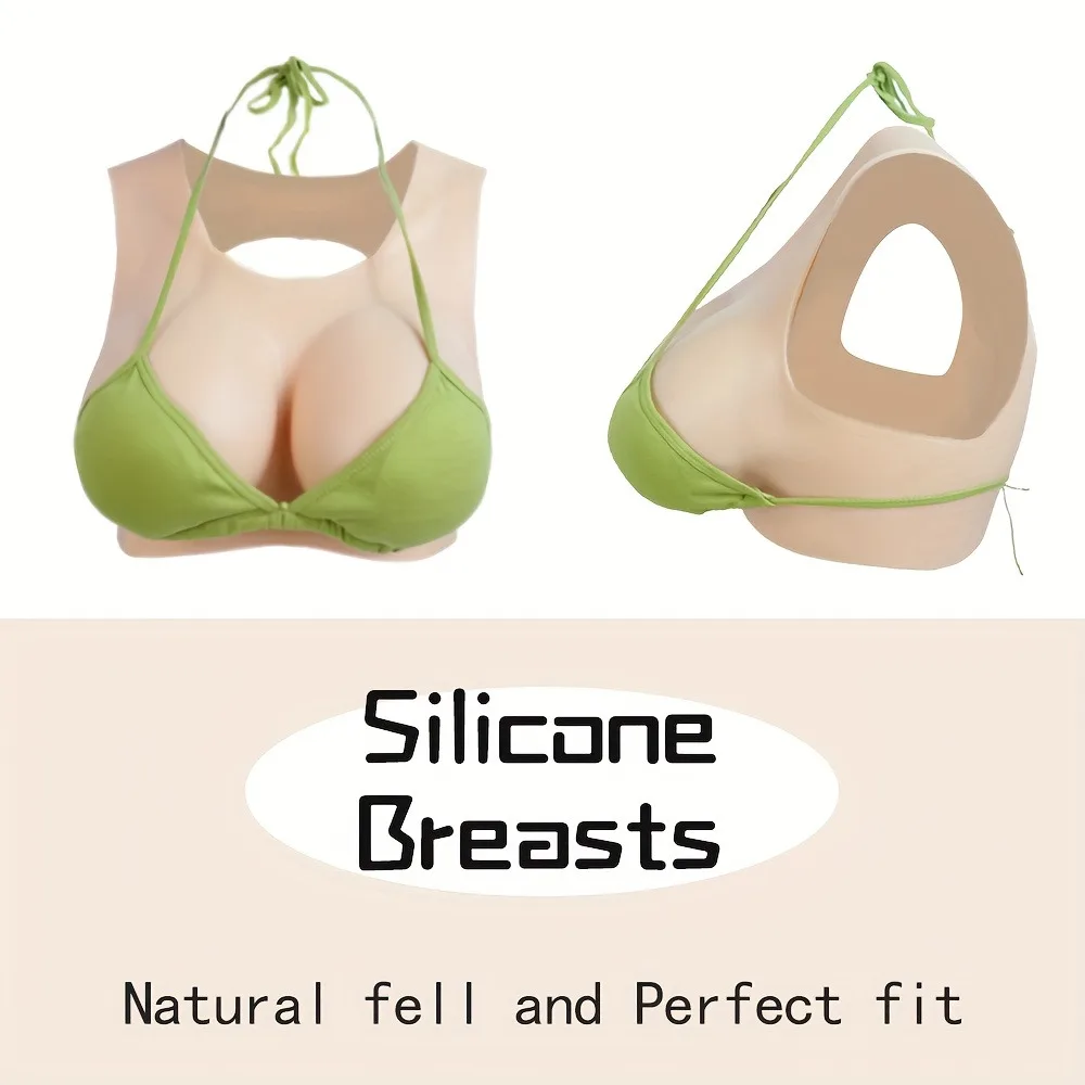 Factory Direct 2026 Top Rated Summer Hollow Back  Fake Chest Breast Plate Silicone Breast Forms FoFalse Chest Fake