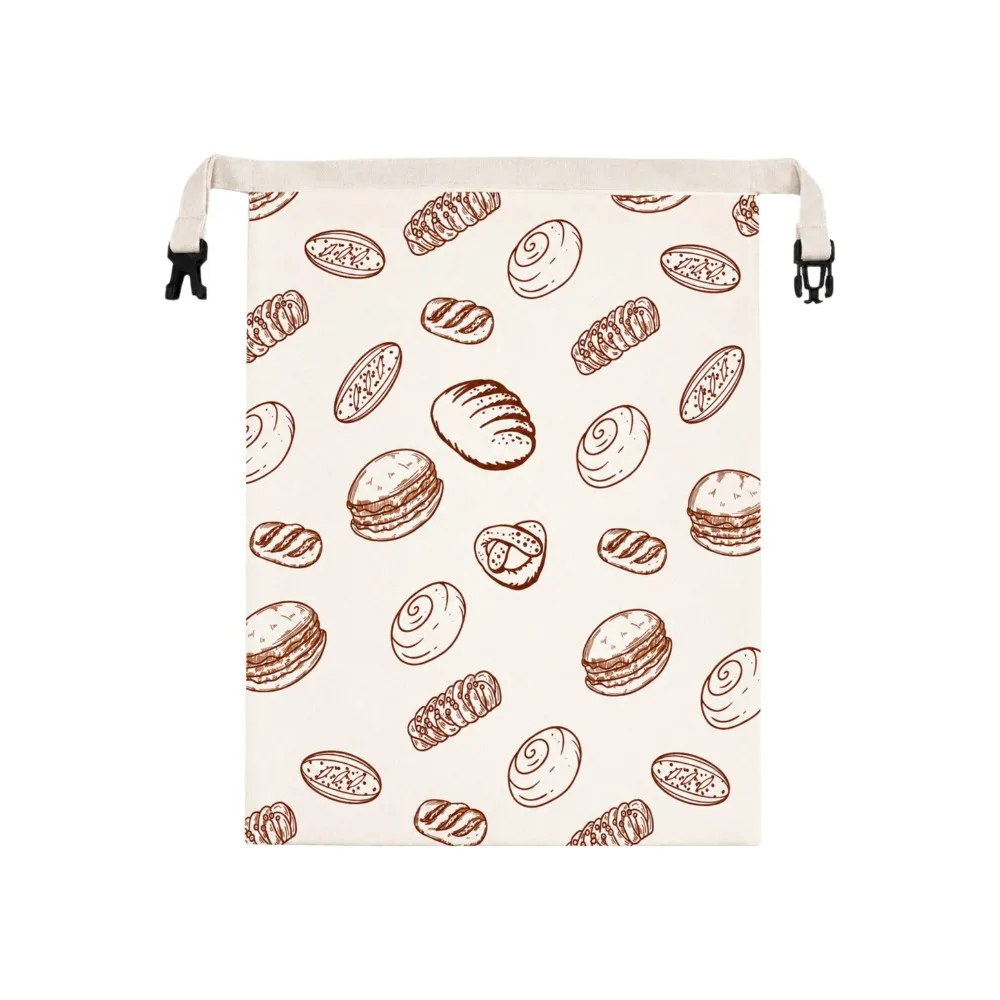 1PC 43*33cm Beeswax Bread Bags Reusable Beeswax Coated Bread Storage Bags Cotton Portable Fresh-Keeping Bread Bags