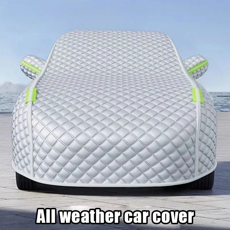 Cubierta de coche completamente envuelta, cubiertas de protección exterior para coche, cubierta antigranizo a prueba de nieve, e