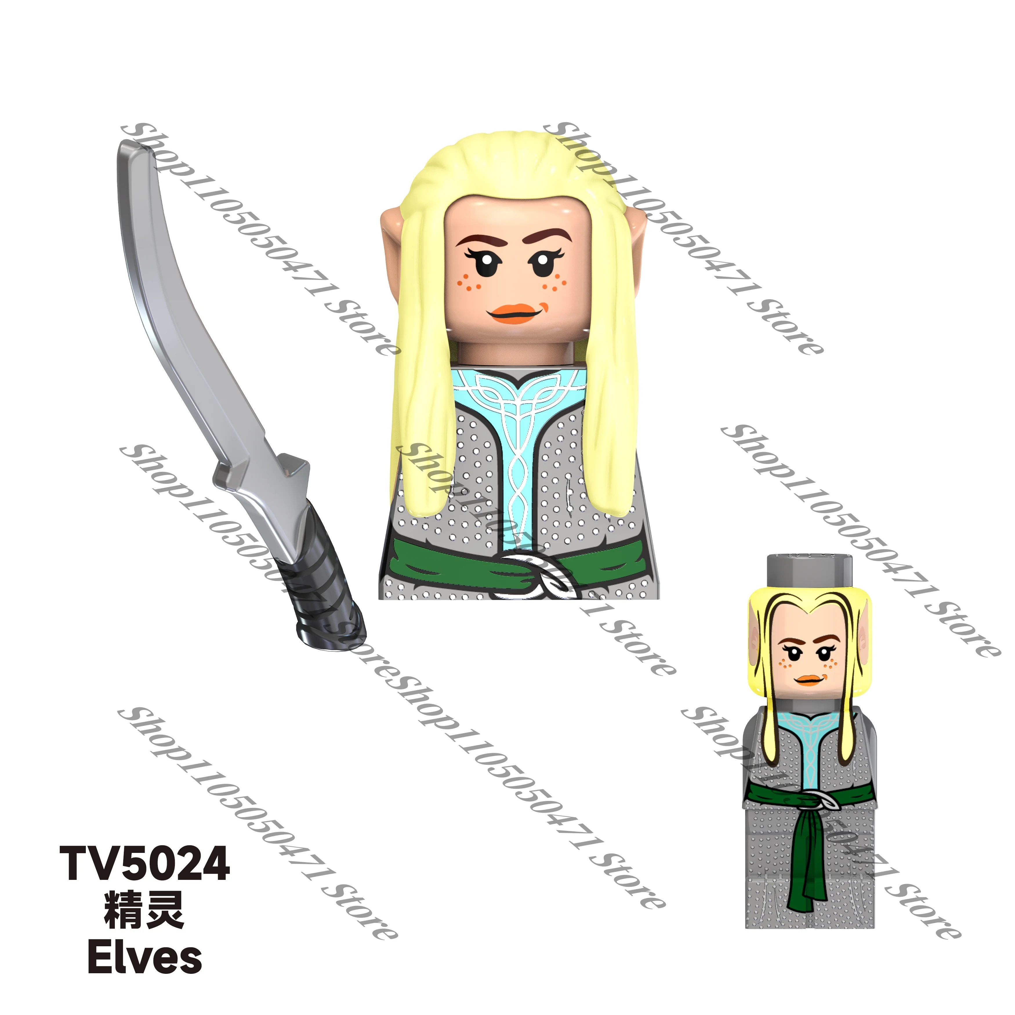 Hot movie block toys classic characters of The Lord of the Rings Uruk-hai children's 3D model building block dolls holiday gifts