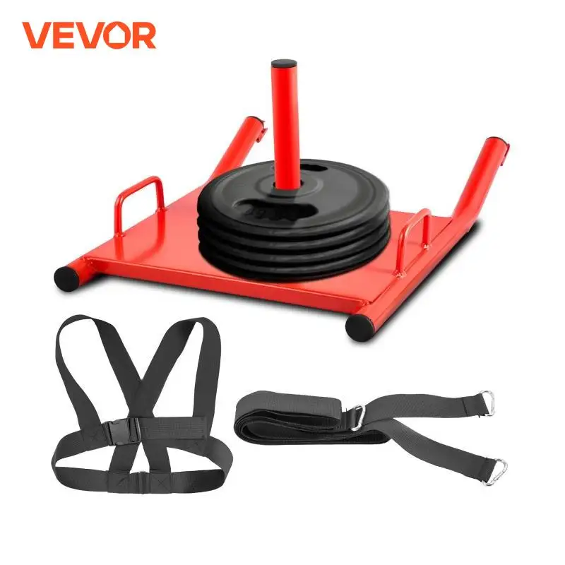 

VEVOR Weight Sled Power Speed Sled W/ Adjustable Shoulder Harness Strength Training Running Football Fitness Max Capacity 500LBS