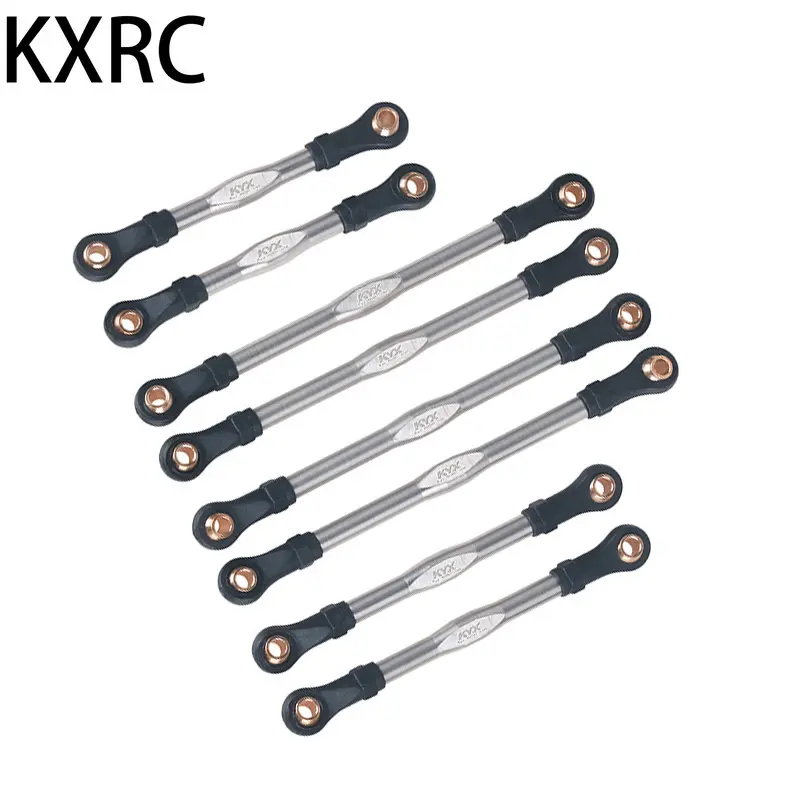 

KXRC 8Pcs TRX4M Stainless Steel Chassis Tie Rod Accessories for 1/18 RC Crawler Car Traxxas TRX4-M Defender Bronco Upgrade Parts