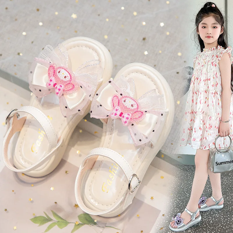 

Сандалии Sanrio для девочек, детская обувь Kawaii Kuromi, обувь принцессы My Melody, детская летняя повседневная обувь с героями мультфильмов аниме, детские кроссовки