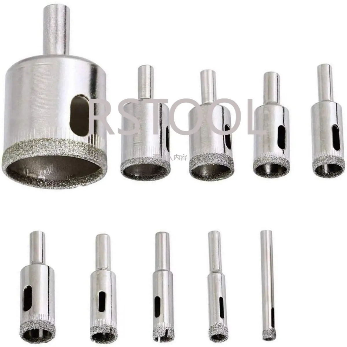 Bộ 10 Bộ Mũi Khoan 6Mm-30Mm/0.23 "-1.18" Tráng Kim Cương Nhân Kính Mũi Khoan bit Ngói Cưa Lỗ Mũi Cho Lát Đá Hoa Đồ Gốm Thủy Tinh